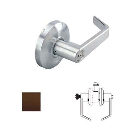 Design Entry Lever Lock, 2-3/4 Backset, ASA Strike, SFIC Less Core, US10B Dark Bronze